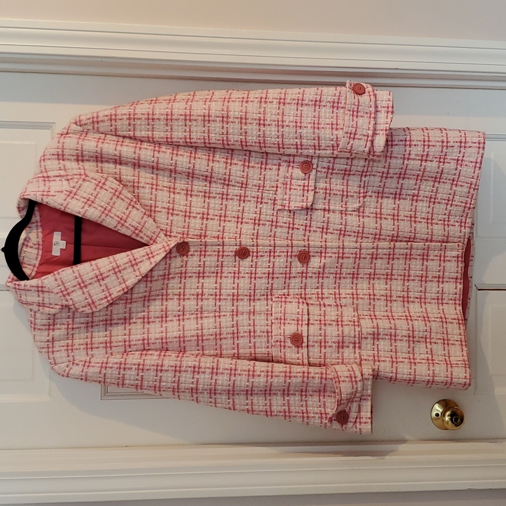 Apt 9 Pastel Pink Boucle Spring Coat Size 16